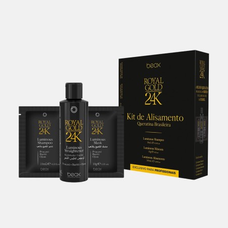 Alisado Royal Gold 24K Profesional – Sin Formol y Antifrizz  | Liso Extremo