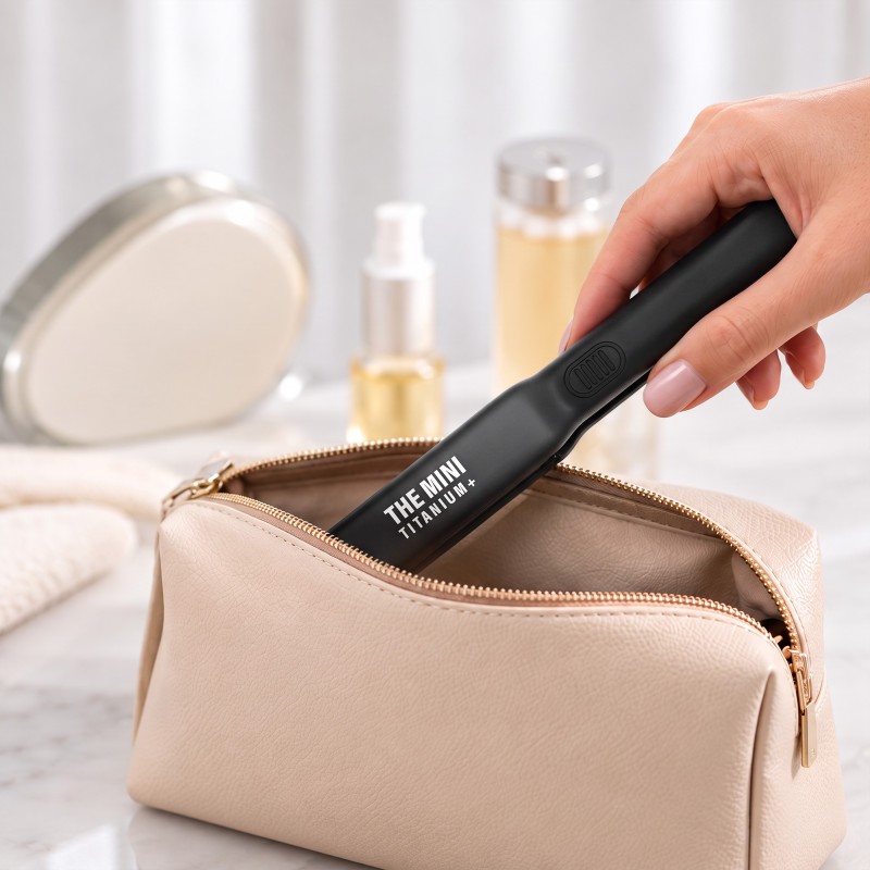 Plancha de Pelo Compacta The Mini Titanium – Brillo y Acabado Profesional